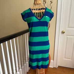 Lacoste blue and green knitting dress